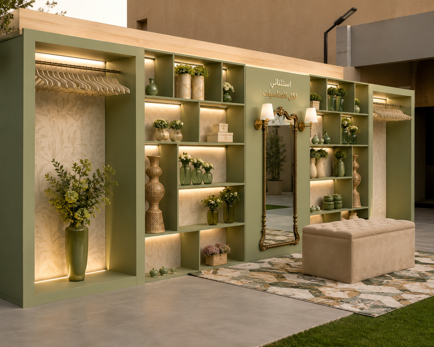 WoodCraft Decor boutique display shelving